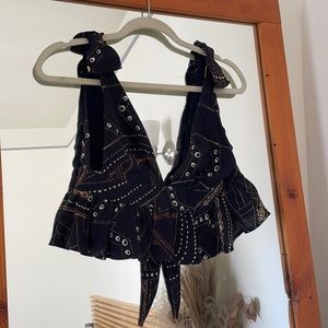 Stone Cold Fox Silk blouse